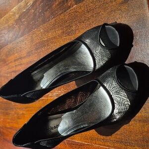 Style & Co. Black Peep-Toe Heels